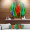 Designart - Multi Color Psychedelic Fractal Metal Grid' Abstract Metal Circle Wall Art